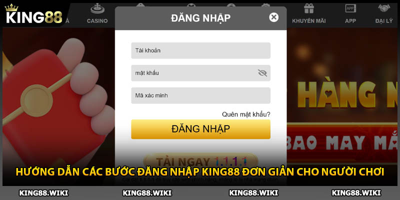 Hướng dẫn các bước đăng nhập King88 đơn giản cho người chơi